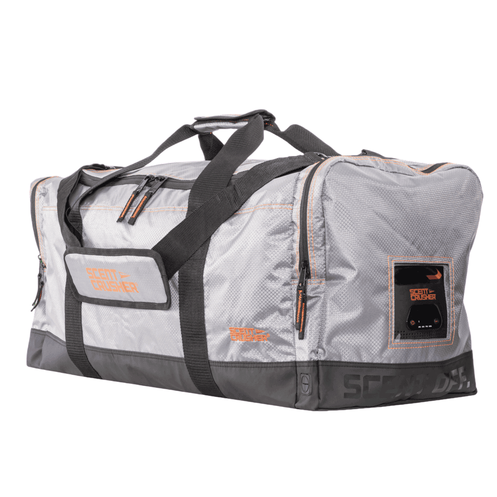 Durable scent control duffel bag for hunting and outdoor gear.