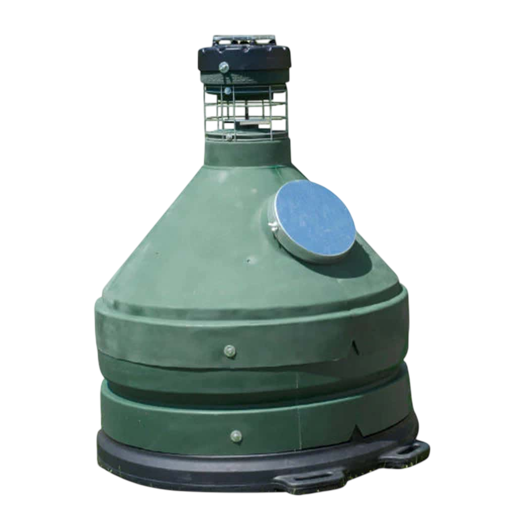 The 1000 pound Deluxe Capsule Feeders feature the incredibly durable roto-molded original design, with an integrated base.