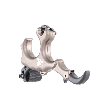 Precision archery release aid with ergonomic design for smooth shooting.