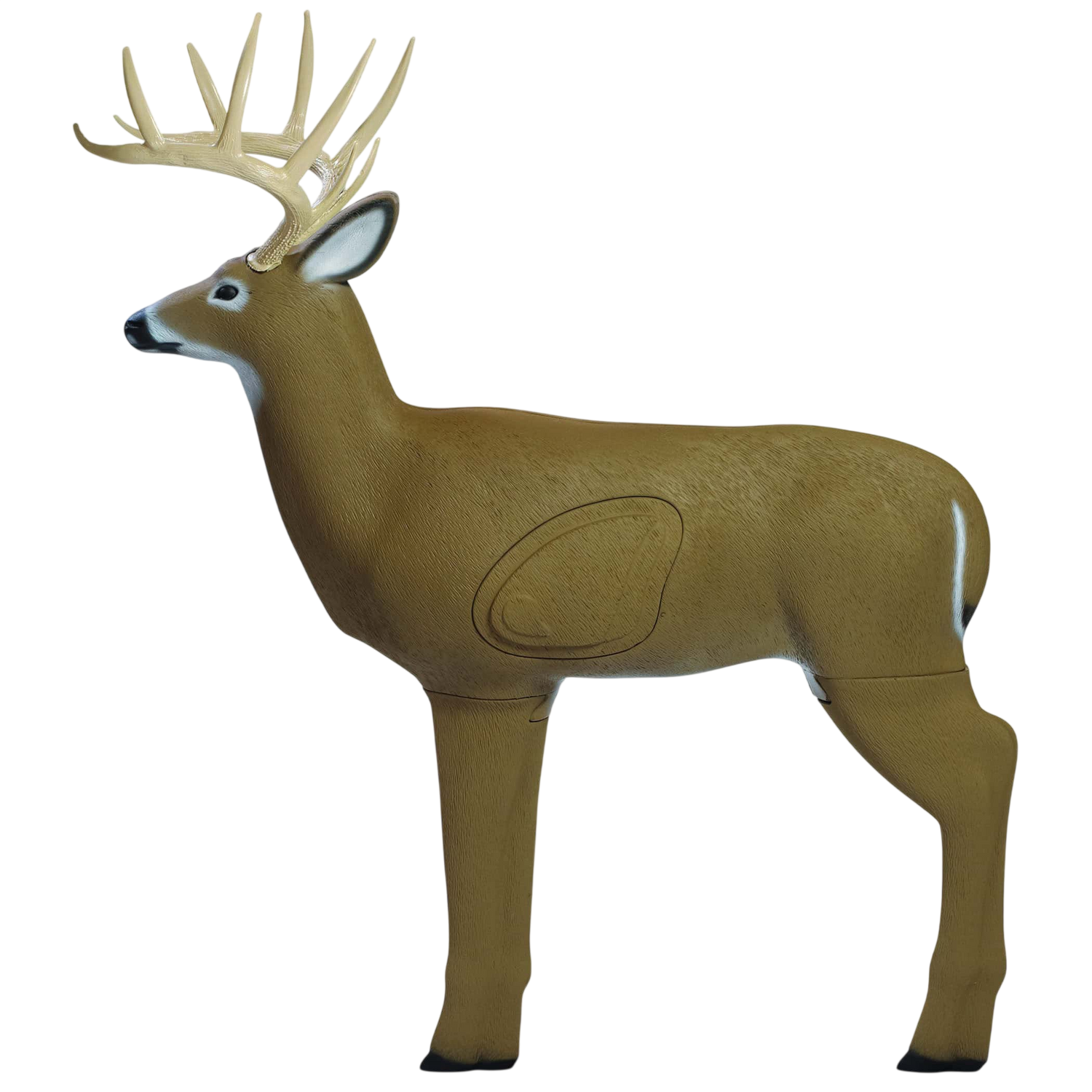 Deer archery target with antlers, realistic design for hunting practice.