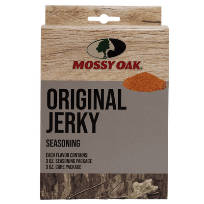 Mossy Oak Original Jerky Seasoning pack for hunting and outdoor cooking.