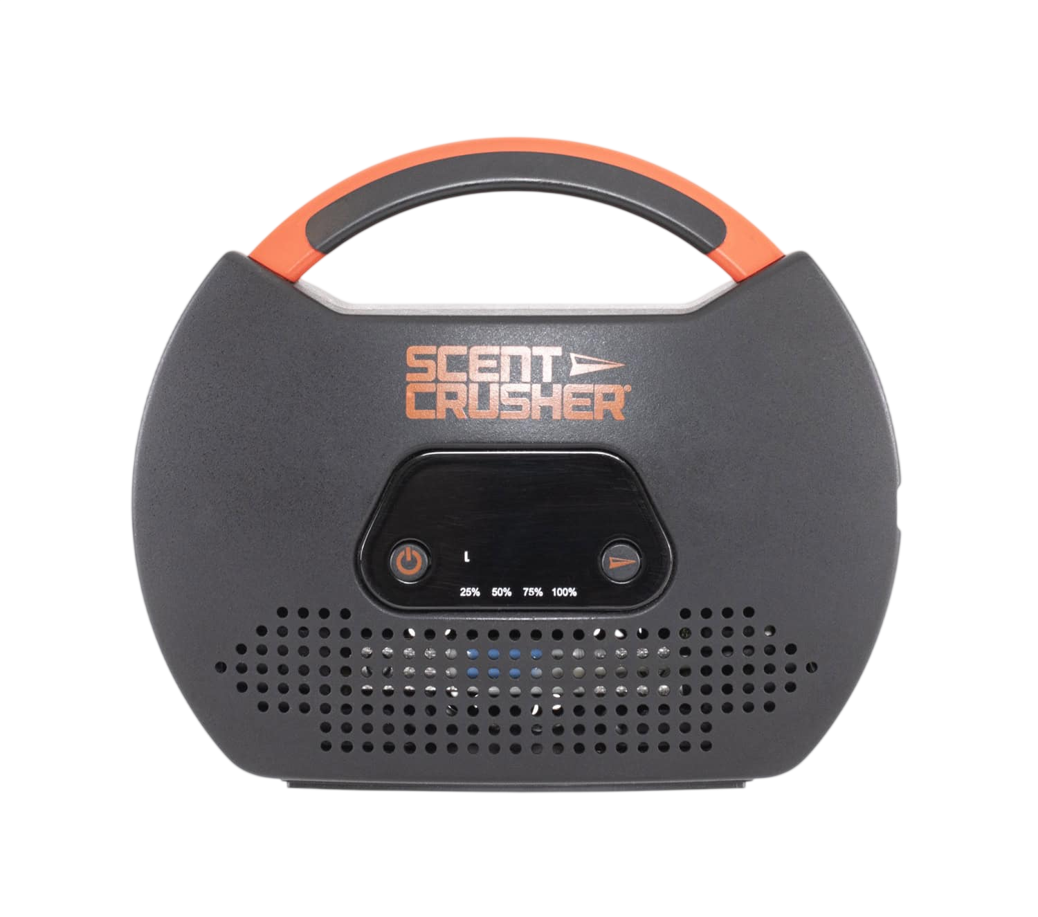 Wireless scent eliminator with adjustable settings for outdoor hunting activities.