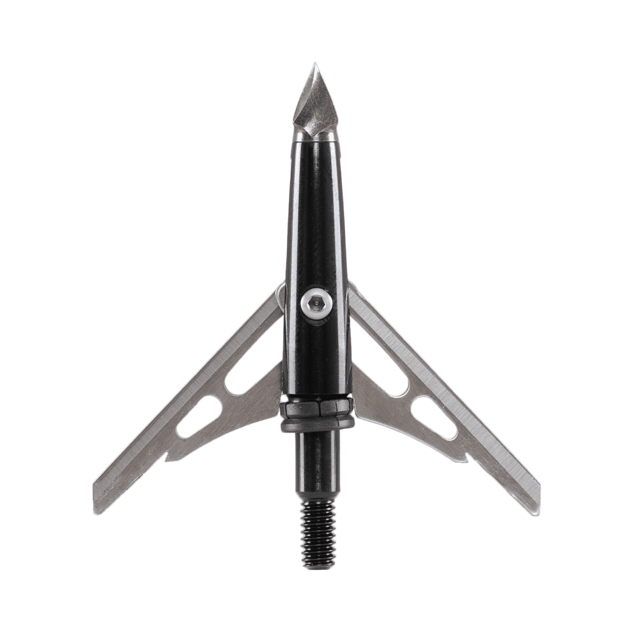High-quality bowhunting broadhead sharp blade with metal and black finish for FeraDyne outdoors.