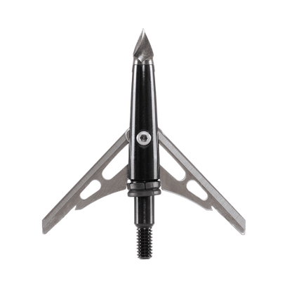 High-quality bowhunting broadhead sharp blade with metal and black finish for FeraDyne outdoors.