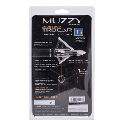 Precision titanium Trocar tip broadhead for hunting and archery.