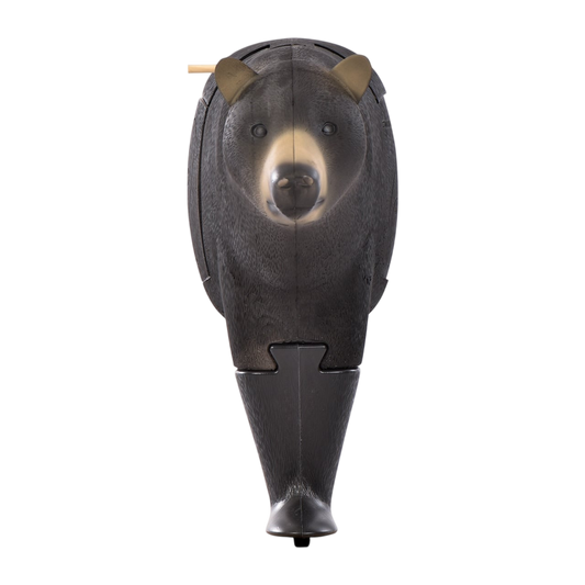 Realistic bear trophy foam target for archery and bow hunting practice.
