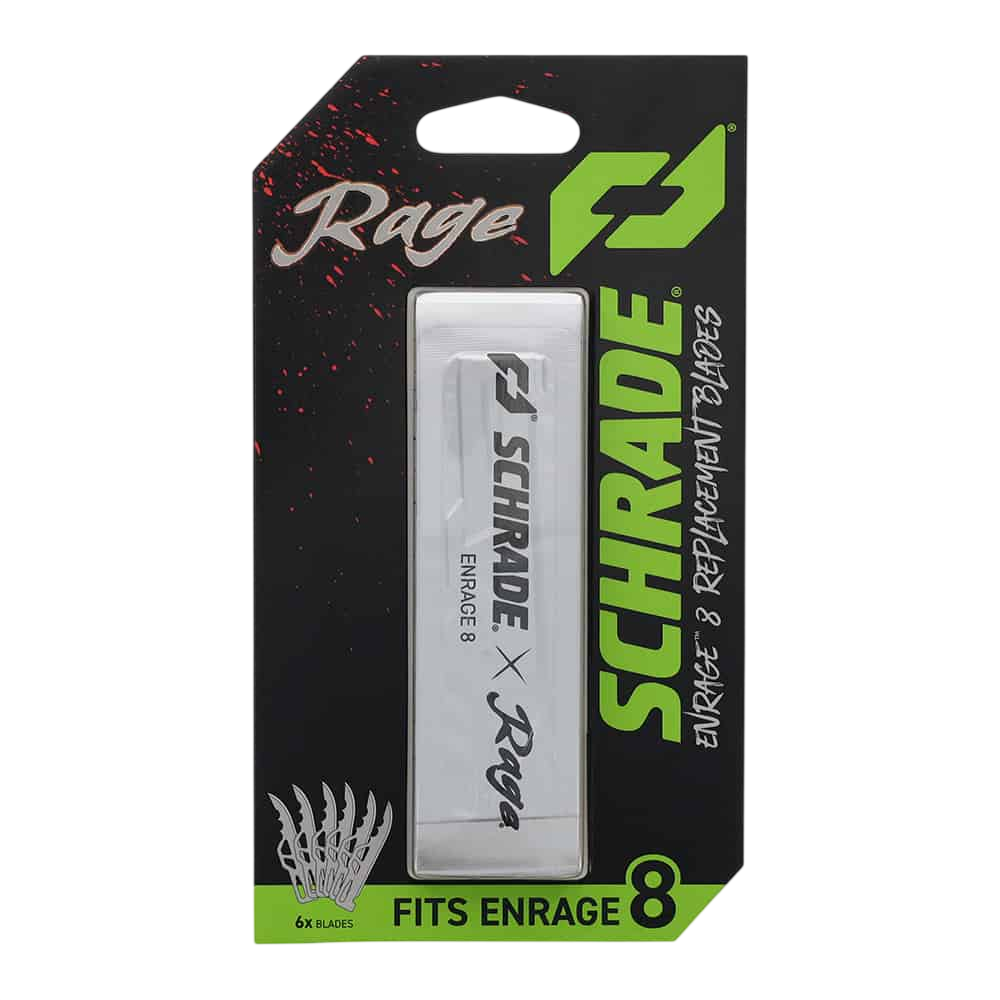 8 Replacement Blades for Rage Enrage 8 Broadheads, high-quality archery equipment.