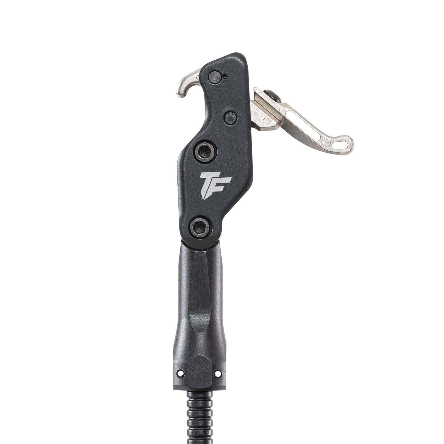 Precision archery release aid for bowhunting and shooting sports.