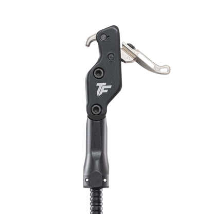 Precision archery release aid for bowhunting and shooting sports.