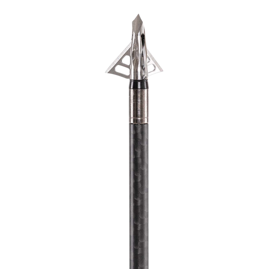 Heavy-duty carbon arrow rest with titanium mounting hardware for precision archery.