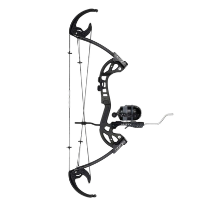 Compact crossbow with sleek black design and adjustable grip, ideal for archery enthusiasts.