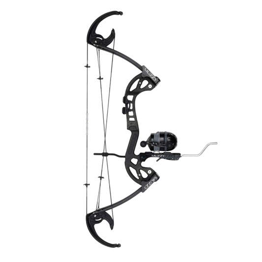 Compact crossbow with sleek black design and adjustable grip, ideal for archery enthusiasts.