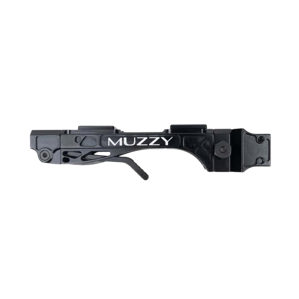 Muzzy crossbow broadhead blade, black, with adjustable features for hunting accuracy.