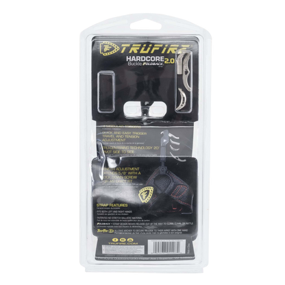 Durable archery trigger strap with adjustable length and pivot technology for hunting.