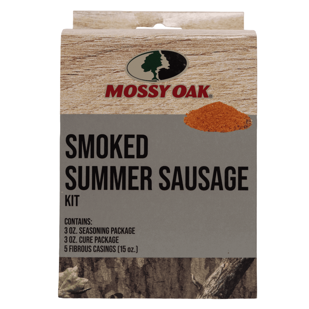 1. Mossy Oak Smoked Summer Sausage Kit for outdoor cooking and hunting trips.