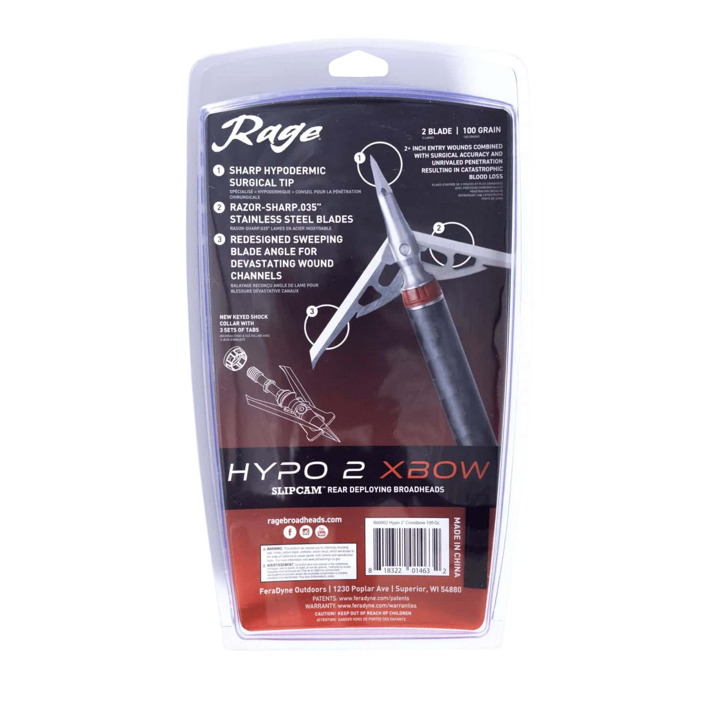 High-quality archery broadheads in packaging for hunting and bowhunting equipment.