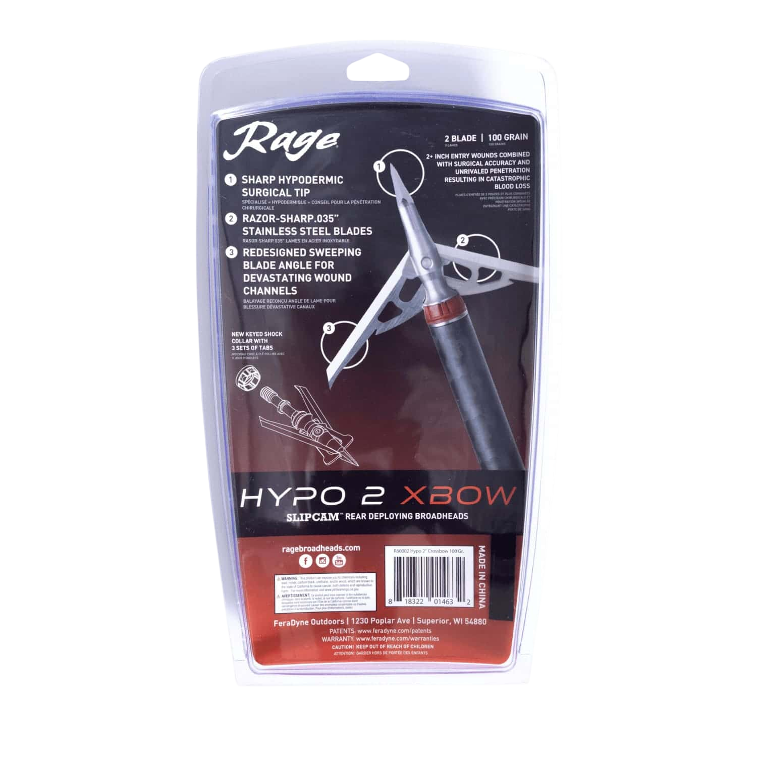 High-quality archery broadheads in packaging for hunting and bowhunting equipment.