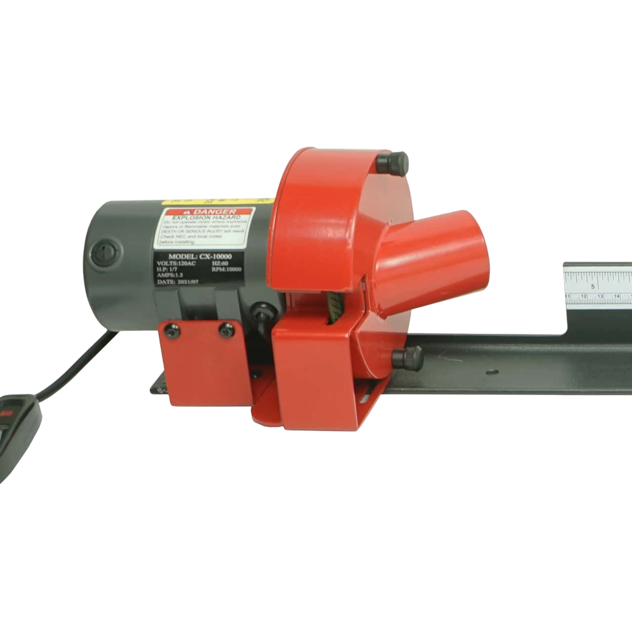 Arrow Saw with Dust Collector Close Up of Motor