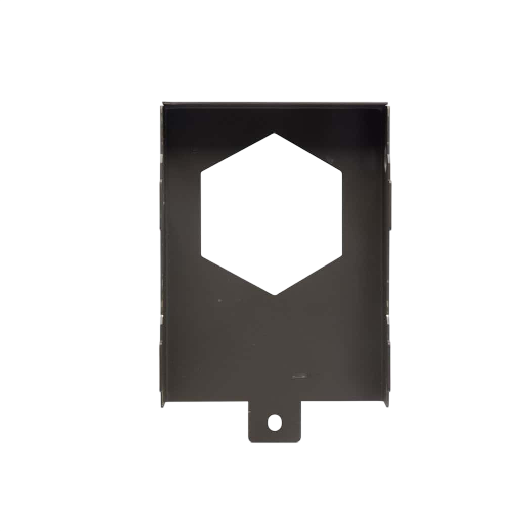 Durable black archery target mounting plate for bowhunting and outdoor shooting activities.