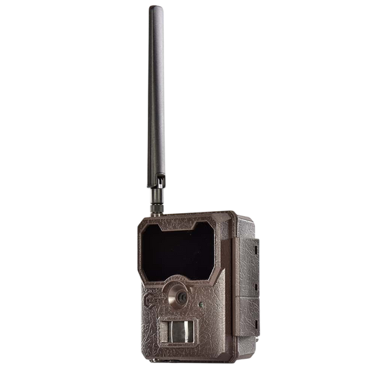 Wi-Fi trail camera with antenna for remote wildlife monitoring and hunting success.