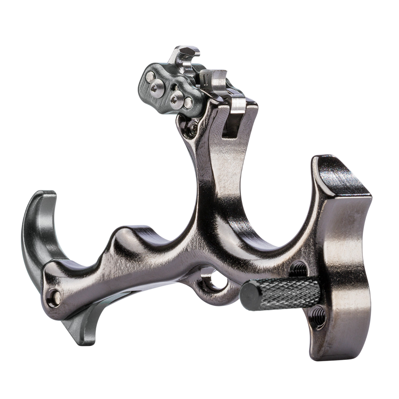 Precision bowstring clamp for archery and bowhunting accessories.