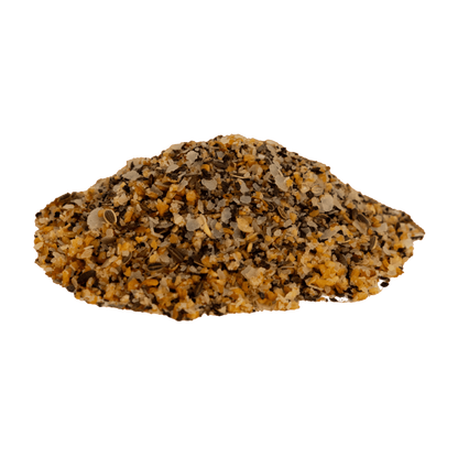 Small game bird hunting blend with corn and seeds for turkey and upland game birds.