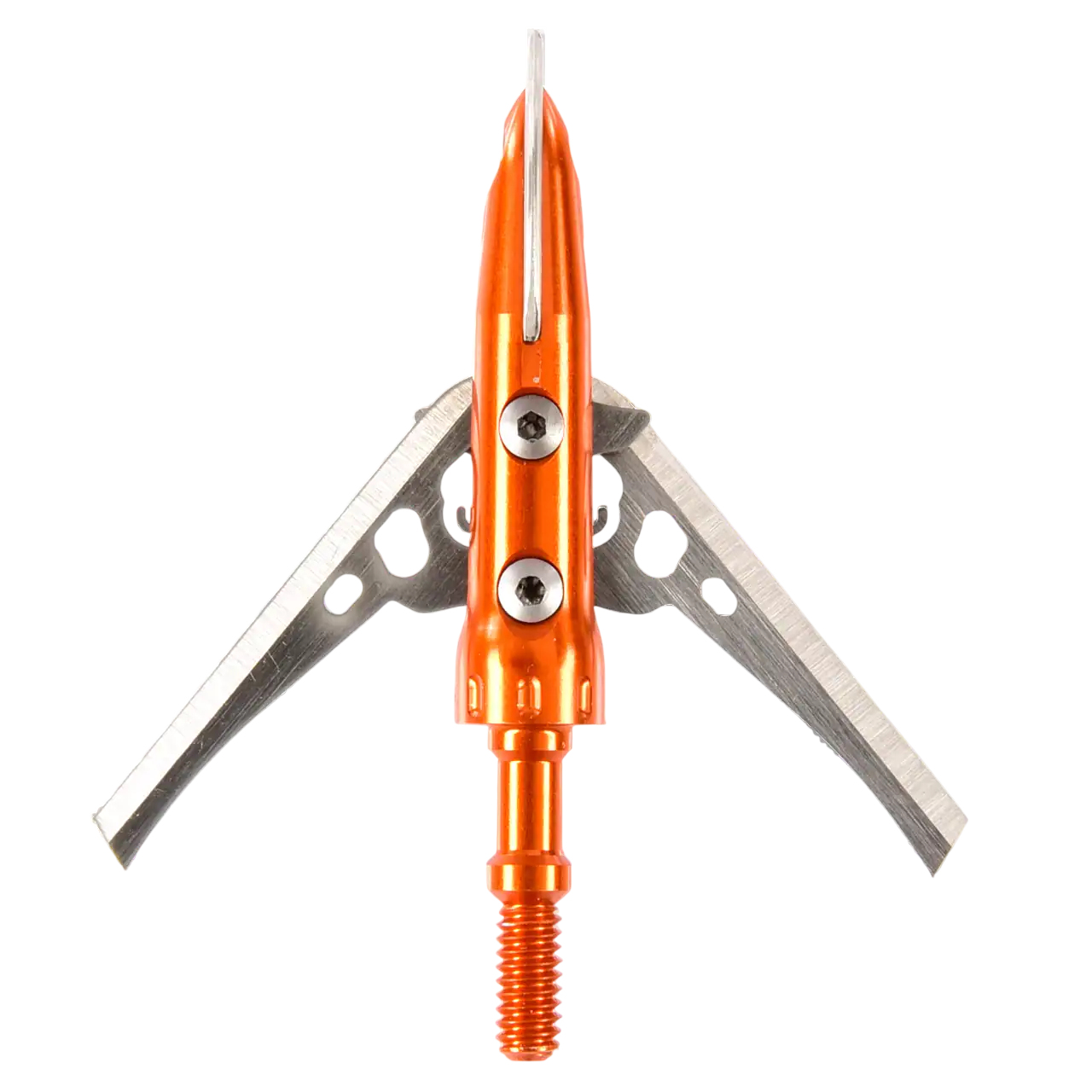 High-tech archery mechanical release aid with orange and metallic components for bowhunting accuracy.