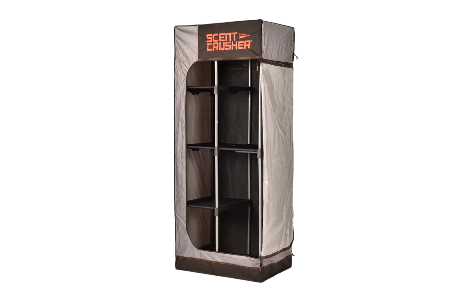 Portable bowhunting storage case for archery gear and accessories.