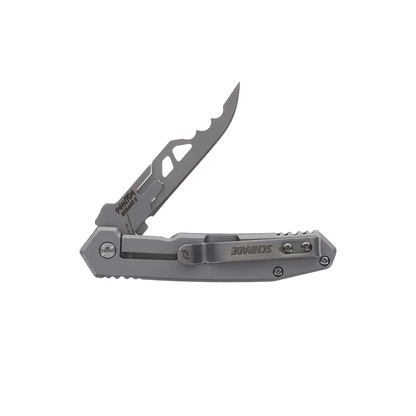 High-quality tactical folding knife with serrated blade for outdoor survival and hunting.