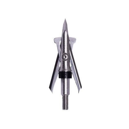 Foldback Broadhead, durable stainless steel blades for bowhunting accuracy.