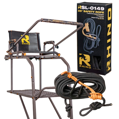 Rhino RTL-202 16ft Ladder Stand & Safety Rope Bundle