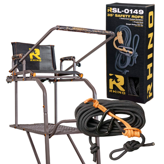 Rhino RTL-202 16ft Ladder Stand & Safety Rope Bundle