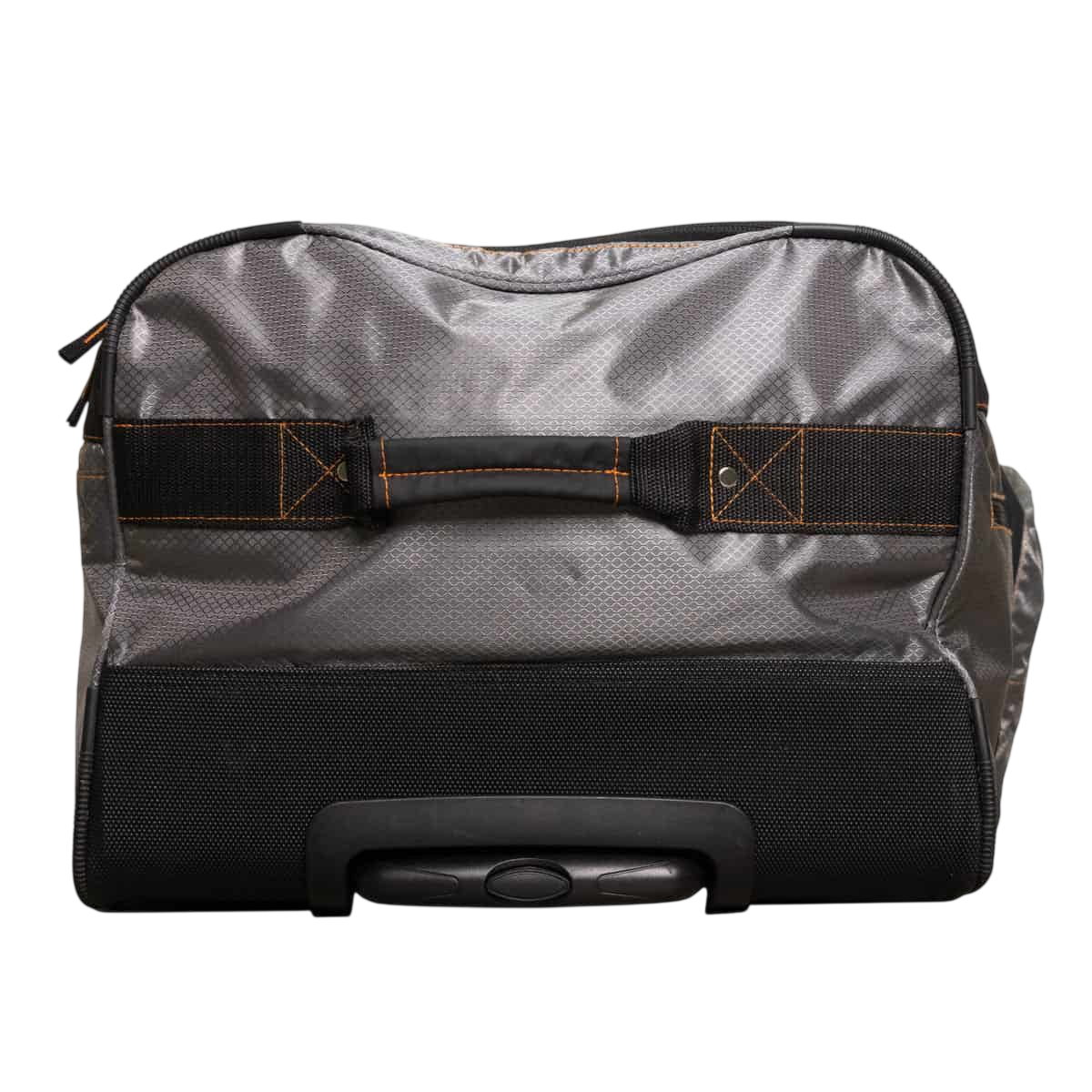 1. Rugged gray and black sports duffle bag for outdoor archery and bowhunting gear.