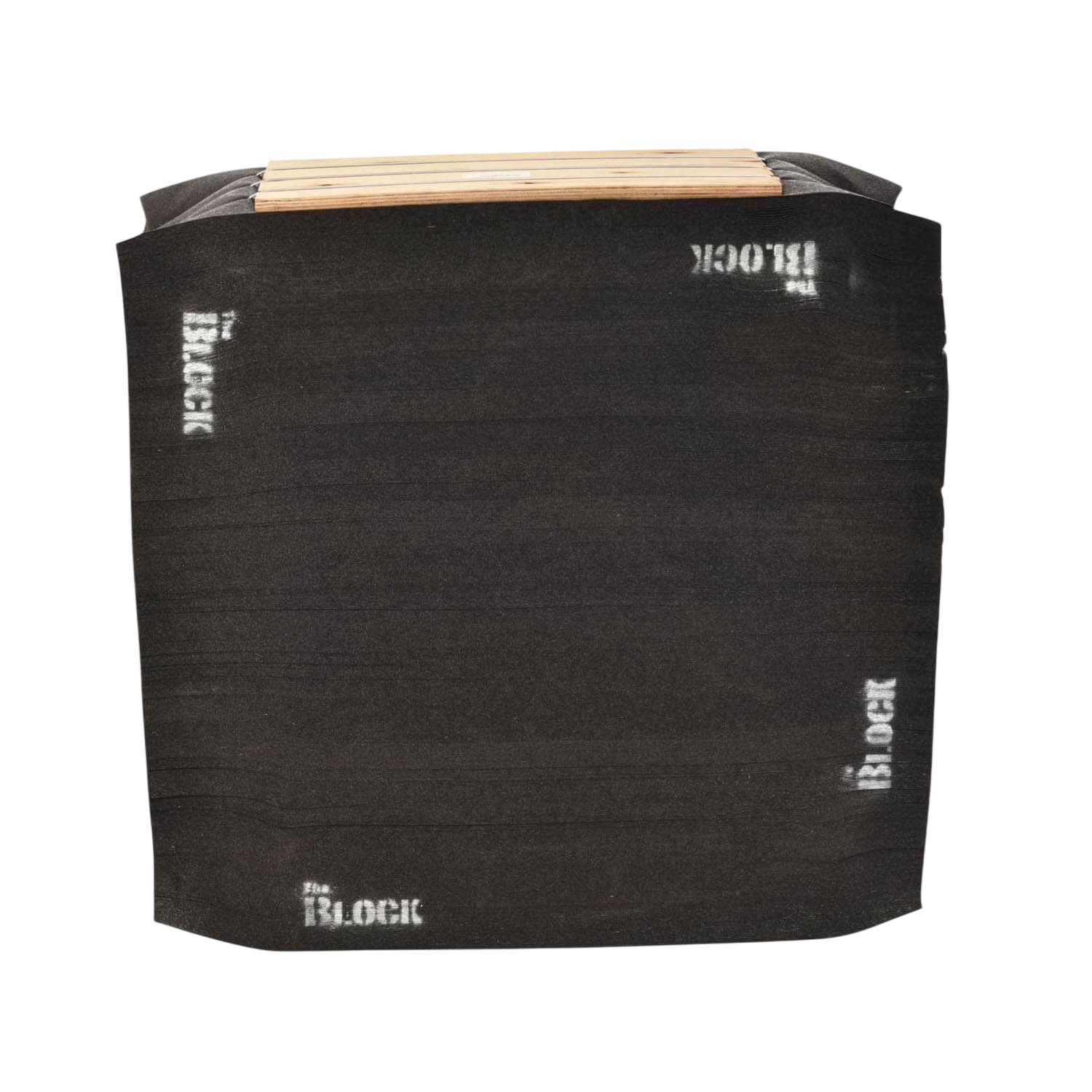 Black arrow quiver storage block with the word "BLOCK" repeatedly printed in white.