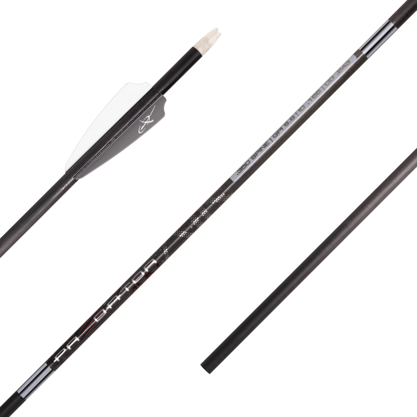 Carbon Express Predator AIR 4mm Fletched Carbon Hunting Arrows (6-Pack)