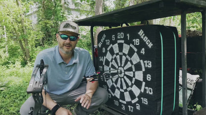 Bowhunter Planet overview of the Block Backyard Range Target dual-sided foam archery target covering dimensions, features, and benefits.