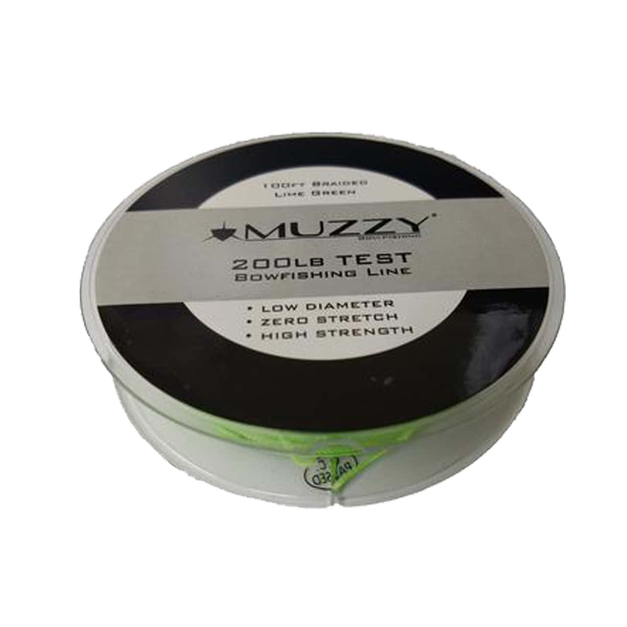  Muzzy 1078 Bow Fishing Line Lime Green 200 Braided 100' Spool  : Sports & Outdoors