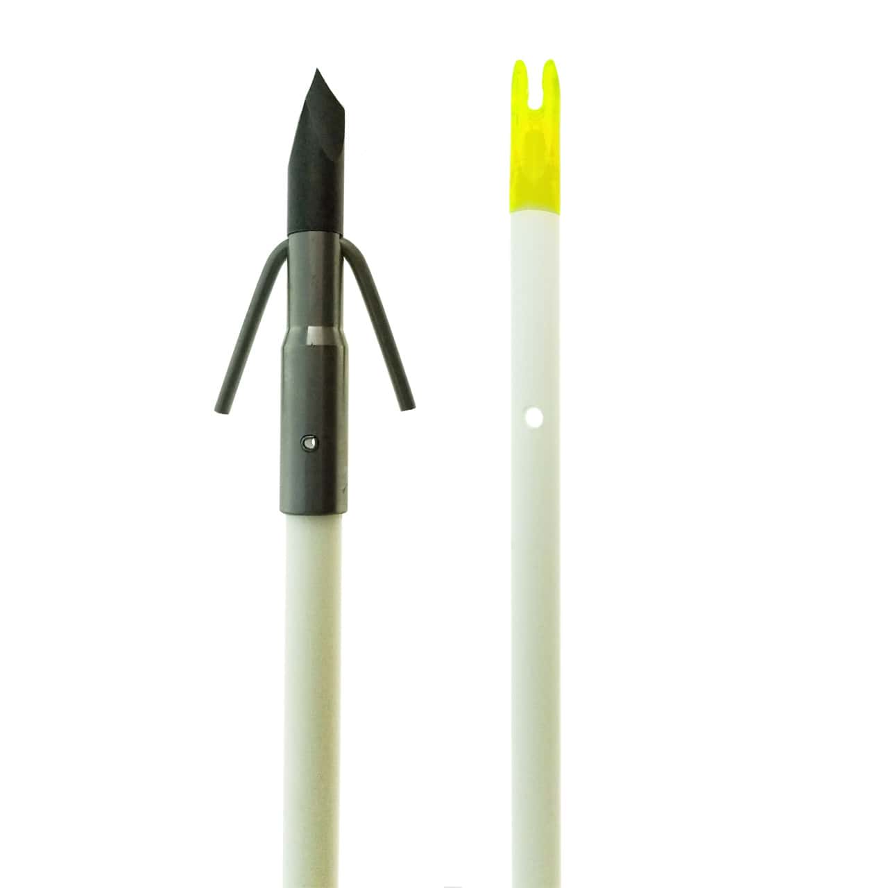 Muzzy Iron 3 Blade Fish Point W- Chartreuse Arrow