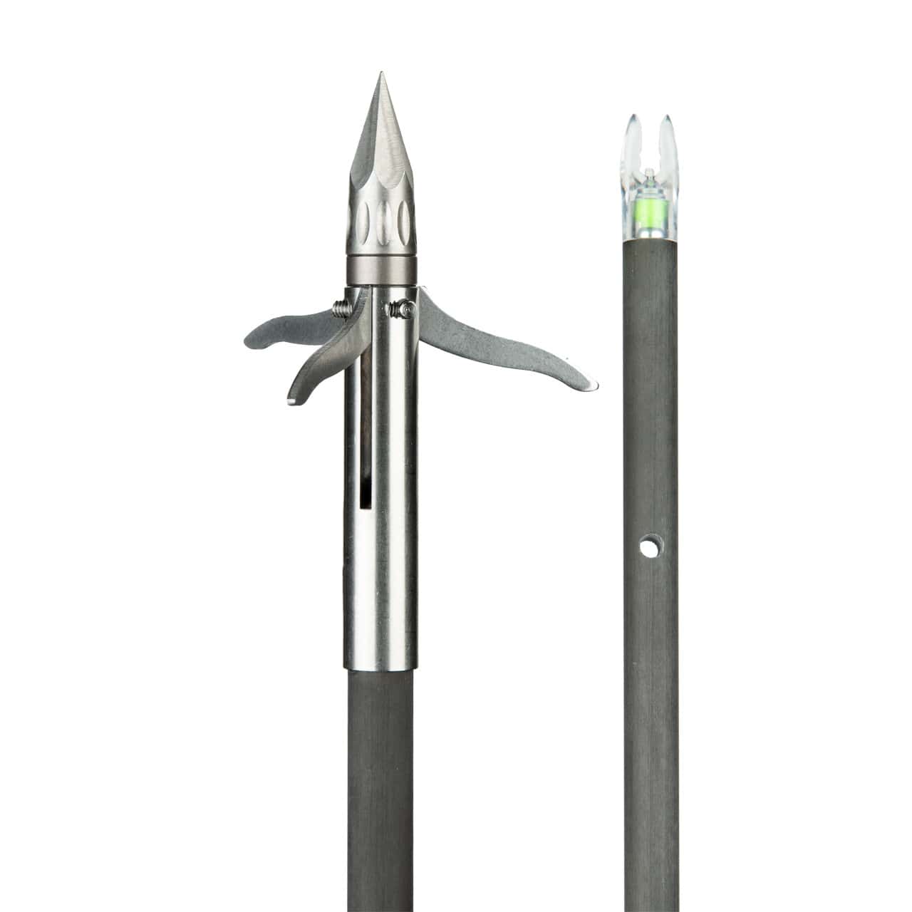 Lighted Carbon Arrow with Iron Barb 3-Blade
