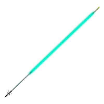 Muzzy Bowfishing Arrow Lighted Carbon Composite Arrow with Carp Point Green  X Nock 1320-C