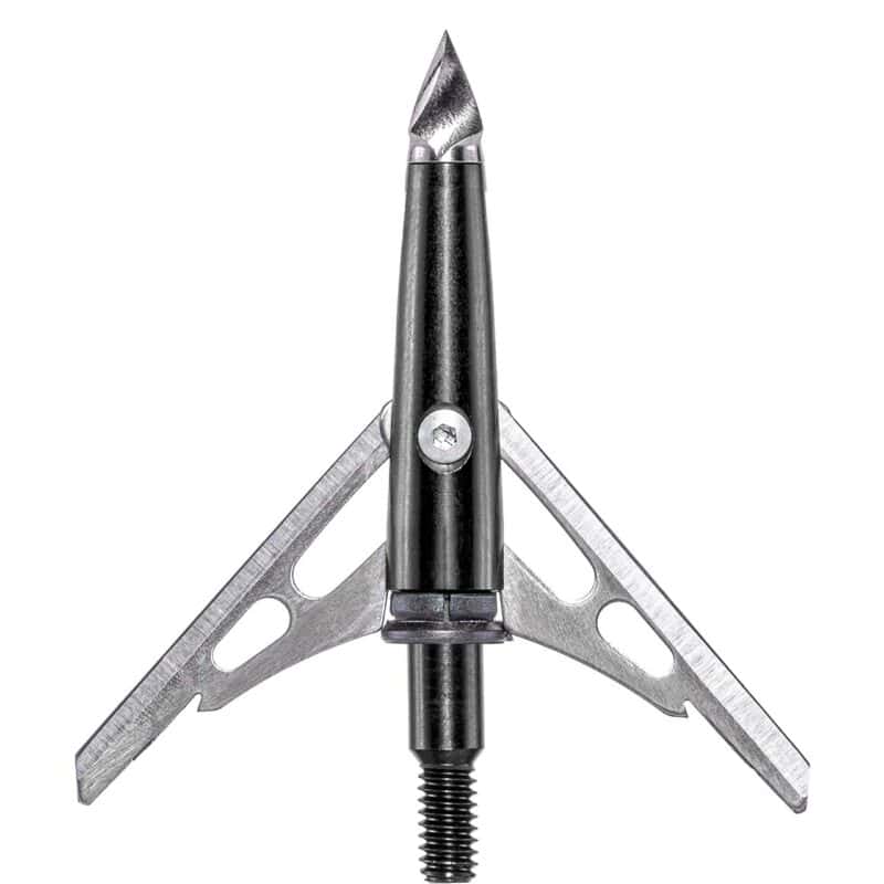 Two-blade chisel broadhead in black